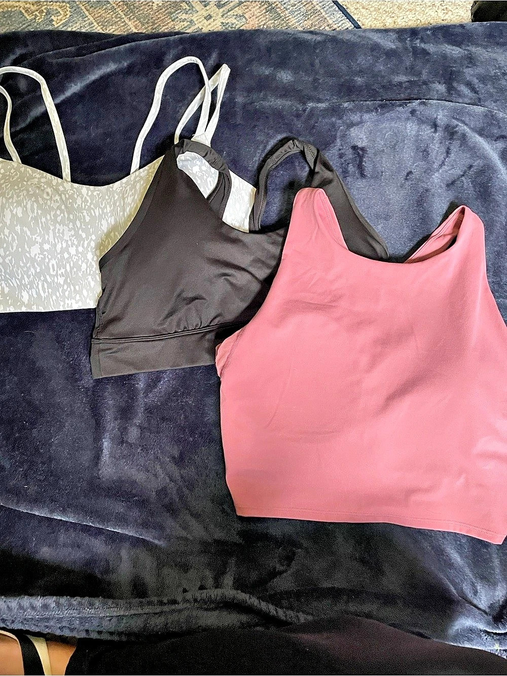 AVIA Women's Low Support Trainer Crop Sports Bra Pink & Black XL